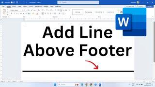 How to add Line Above Footer in Word