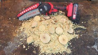 Tomyvic Cordless Mini Chainsaw. Unboxing, Test and Review