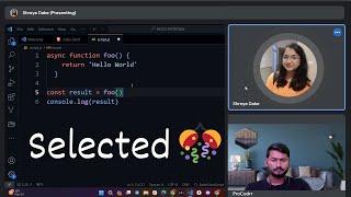 Fresher Got Selected as Frontend Engineeer | JavaScript and React | ProCodrr Mock Interviews