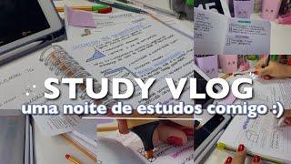 STUDY VLOG | uma noite de estudos comigo 