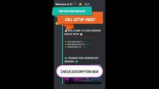 Discord New Welcome Message Setup