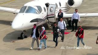 Jet pribadi Raffi Ahmad & Jet pribadi Pak Prabowo datang ke Surabaya.