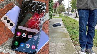 Galaxy S21 vs. Galaxy S21 Ultra drop test