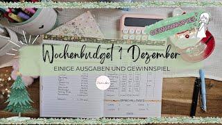 Wochenbudget 1 Dezember Vlogmas Tag 8Weitere Ausgaben Gewinnspiel