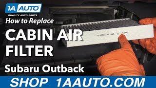 How to Replace Cabin Air Filter 10-19 Subaru Outback