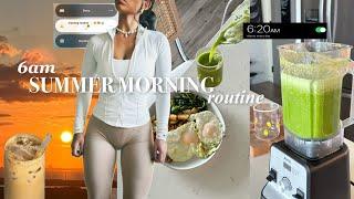 6am summer morning routine | productive healthy habits, working out, gut health + getting ready