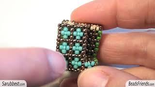 Beading making of - Cubic RAW Cube with beads - The third (uncomplete) side