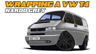 Wrapping a Vw t4 nardo grey colaboration with DudeStuff