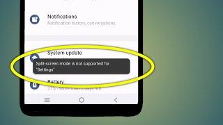Split Screen Mode Is Not Supported For Settings | Split Screen Not Supported Vivo