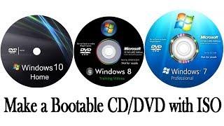 How to Burn ISO Image on Disc - Make a Bootable Disc of Windows / Linux