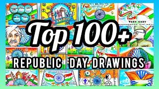 Republic Day Drawing Easy Steps / Republic Day Poster / How To Draw Republic Day Drawing