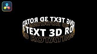 Create Rotating 3D Text Effect UNDER 5 Minutes in DaVinci Resolve | Fusion Motion Graphics Tutorial