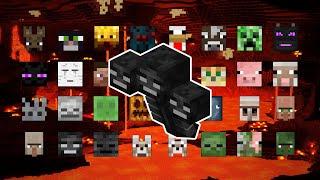 100 OF ALL LIVING MOBS VS THE WITHER | MINECRAFT