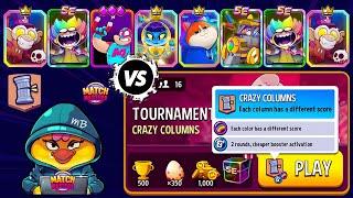 x2 TOURNAMENT! 16 players Crazy Columns + Rainbow + Super Sprint | Match Masters PVP