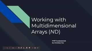 PHP: Two-Dimensional Arrays (2D)