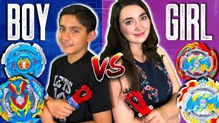 Beyblade Burst | Boy Vs Girl Battle!  New Beyblades