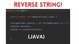 Easy way to reverse a string in java