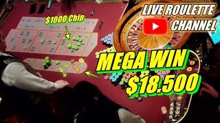 LIVE ROULETTE |  MEGA WIN 18.500 In Vegas Casino  Fantastic Monday Session  2024-05-13