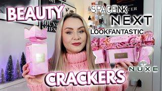 BEAUTY CHRISTMAS CRACKERS! UNBOXING NEXT & SPACENK BEAUTY CHRISTMAS CRACKERS    MISS BOUX