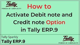 How to Enable Debit Note Credit Note option in Tally ERP9 | In Hindi Tutorial |#tallyerp9 #tally