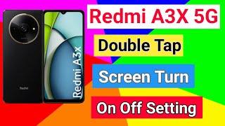 Redmi A3X 5G Double Tap On Off Screen Kaise Kare | How To Double Tap To Screen Lock in Redmi A3X 5G