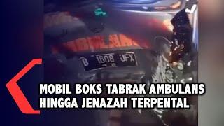 Viral Mobil Boks Tabrak Ambulans Hingga Jenazah Terpental di Jalan