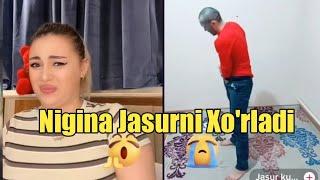 Nigina Jasurni Xo'rladi Jasur avatar bo'ldi Sharmanda batl