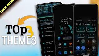 TOP 3 DARK Miui 12 VIP Themes | MIUI DARK Theme Customization | Control Centre MIUI 12.5