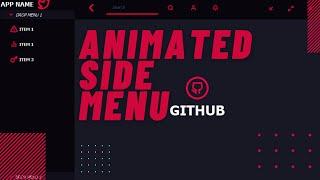 Python GUI Animated Side Menu | Pyside | PyQt | Moder UI | Interface | Drop Down Menu | Flat Style