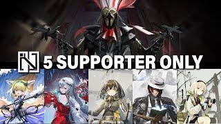 [Arknights] 5 Supporter Only vs Troupe Mouthpiece (Integrated Strategies 2)