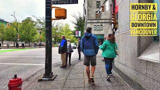 Vancouver Walk  - Burrard | W Pender | Hornby, Downtown (Narrated)