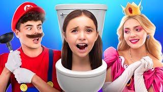 Roblox Skibidi Toilet was Adopted! Princess Peach is Missing! Super Mario Bros in Real Life!