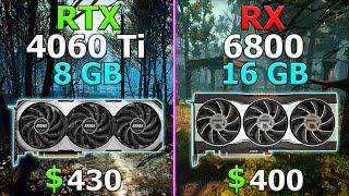 Incredible! - RTX 4060 Ti vs RX 6800 in 10 Games / 1440p