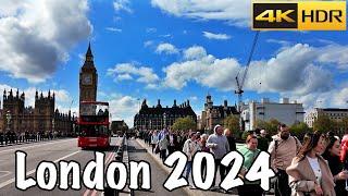 London Walk 2024: Onset of Summer | Walking in Central London [4K HDR]