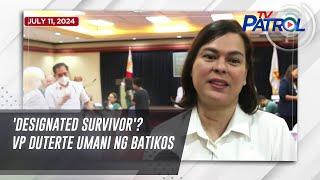 'Designated survivor'? VP Duterte umani ng batikos  | TV Patrol