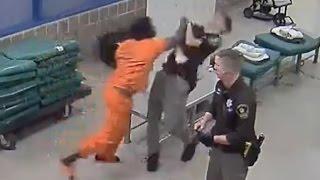 Inmate Sucker Punches Officer [RAW VIDEO]