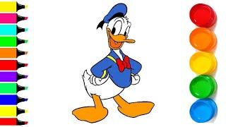 how to draw donald duck / donald duck coloring pages / art daily / How to draw