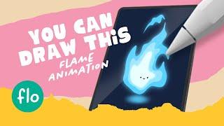 You Can Draw This FLAME in PROCREATE - Procreate Animation Tutorial for Beginners