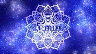 [5 Minute] Mindfulness MeditationInner Peace with 432 Hz Ambient Music, Temple Bell, No Talking