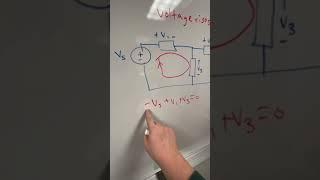 Kirchoff's Voltage Law in a Minute (part 1) #shorts