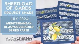 July 2024 SheetLoad of Cards - Mediterranean Blooms Designer Series Paper Card Ideas - Stampin' Up!