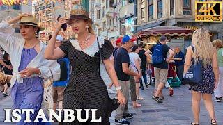 Istanbul Turkey Istiklal Street Taksim Square Walking Tour, 4K Travel Video