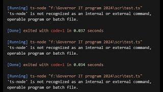 "ts-node" is not recognized as an internal or external command, operable program or batch file.