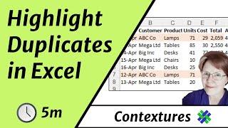 Highlight Duplicate Rows with Excel Conditional Formatting