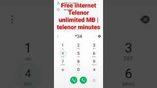 Free internet Telenor unlimited MB  telenor minutes telenor free internet code #shorts