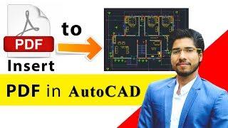 Inserting PDF in AutoCAD | How to Convert PDF into AutoCAD file