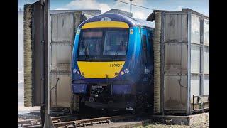 Giving a Class 170 train a good wash!