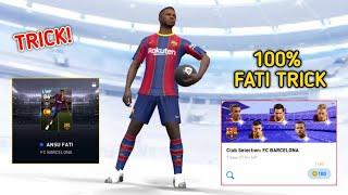 Trick to get Ansu Fati in Barcelona club selection | PES 2021 mobile