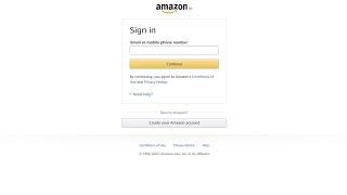 Amazon Sign In page using HTML and CSS