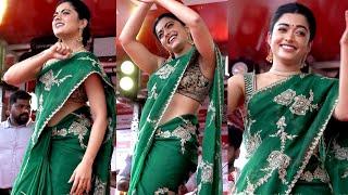 Rashmika Mandanna Dancing For Ranjithame Song At Front Of People | Weds India Launch - Kerala